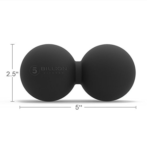 5BILLION Peanut Massage Ball - Double Lacrosse Massage Ball & Mobility Ball for Physical Therapy - Deep Tissue Massage Tool for Myofascial Release, Muscle Relaxer, Acupoint Massage (Black) - Thumbnail 4