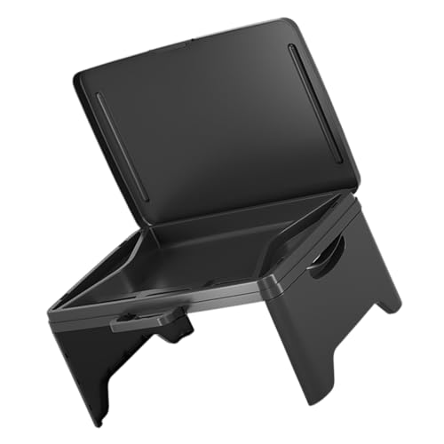 SEWACC Portable Folding Lap Desk for Adults Versatile Laptop Bed Table Tray for Home Couch Car Elegant Black Writing Drawing and Eating