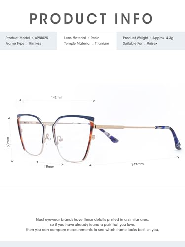 Image of Blue Light Glasses for Woman & Men,Computer Glasses for Men &Women-Anti Fatigue,HD Screen Glasses for Office,Reading (Blue)
