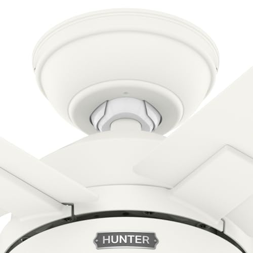 Ventilateur de plafond avec lumière blanc à télécommande Hunter Zeal