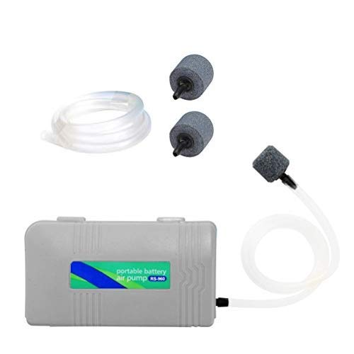 Odowalker Portable Aquarium Air Pump 2 D Batteries Operated Backup Fish Tank Air Bubbler Power