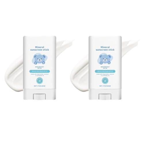 Pack De 2 Cremas Solares Minerales Para Bebés, Loción Solar Para Niños Pequeños, Protección Solar SPF 50 Para Niños Pequeños, Protección Resistente Al Agua Y De Larga Duración Para Niños Y Niñas