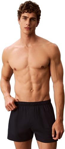 Calvin Klein Herren Boxer Trad 3pk 000nb4006a Boxer, Dunkler Saphir/Hortensienblau/Plein, M – Ansicht 3
