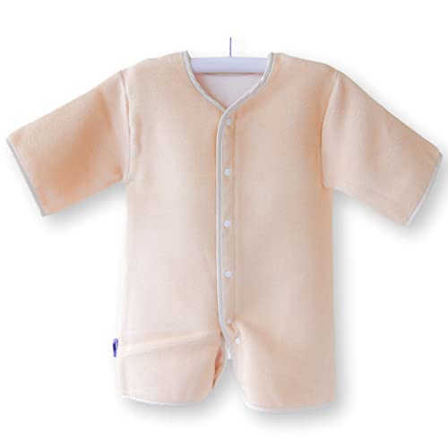 hugmamu® はぐまむ 綿毛布 スリーパー ロンパース 2way (キッズ (45×63×袖20), ベーシック・キャメル) 6919-08