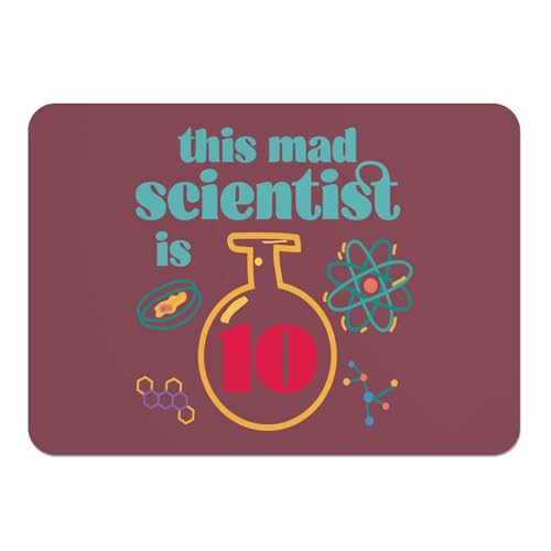 Cadeau 10 anniversaire original set de table liège science mad scientist
