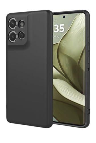 Image of BATCHONE Matte Soft Silicon Flexible Cover Case Compatible for Motorola Moto Edge 50 Neo 5G (Inner Velvet Fabric) Soft Silicon (Black) (Pack of 1)