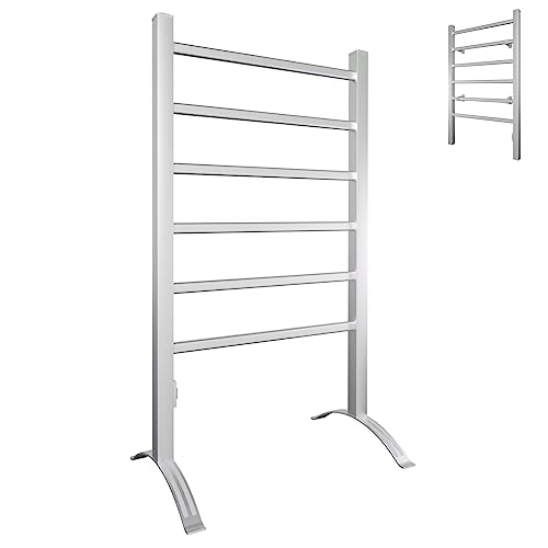 RELAX4LIFE Electric Towel Warmer, 6 Bar Aluminum...
