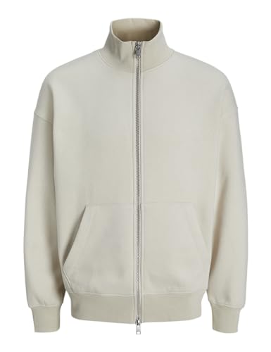 JACK & JONES JORVOLUME Sweat Zip HIGH Neck BLK – Ansicht 1