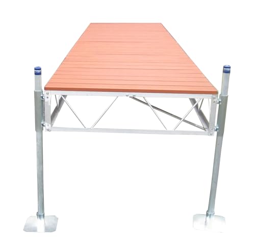 Patriot Docks 16ft. Straight Dock - with Brown Aluminum Deck Panels (10502)