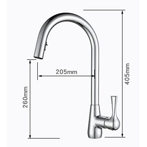 Robinet de cuisine en laiton HJMMHX mitigeur évier durable - 5