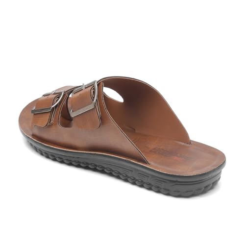 Image of ASIAN 2808 Cushion Men's Slippers | Dual Buckle Adjustable Upper, Soft Cushioning Tech, Comfortable Slippers with Anti-Slip Outsole