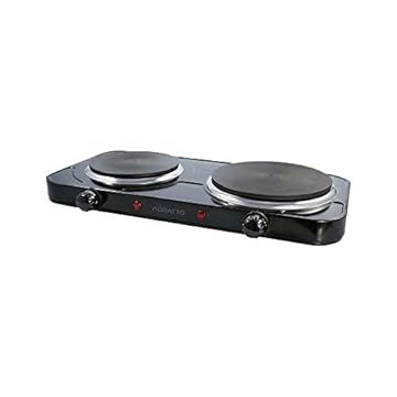 Agratto Fogão eletrico de mesa 2 pratos FMP-02 preto 220V 2500W