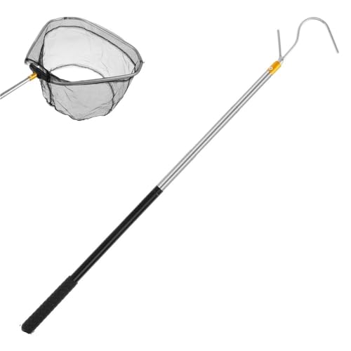 Herramienta de agarre for carga de camión de 58,5 pulgadas con varilla telescópica, ganchos de bolsillo de malla triangular, multifuncional for camioneta.