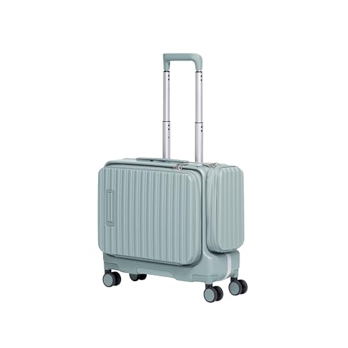 Image of Acer Barcelona Overnighter Suitcase, 19 inch Cabin, Recycled Polyester Material, Top Opening with Quick- Access Compartment, TSA Lock, 360 Degree Spin 8 Wheel, Blue