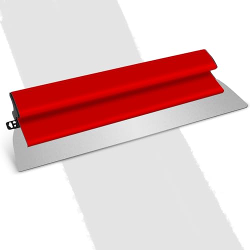 Drywall Skimming Blade 25cm Stainless Steel Smoothing Spatula with Z Shaped Handle Semi-Flexible Speed Skim Plastering Set Finishing Trowel Tool for Smoothing and Finishing Concrete Coatings