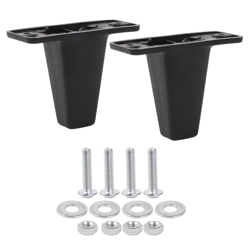 RDEXP 2 Pieces Luggage Bracket Side Feet Replacement Plastic Stud Feet w/Gaskets Nuts