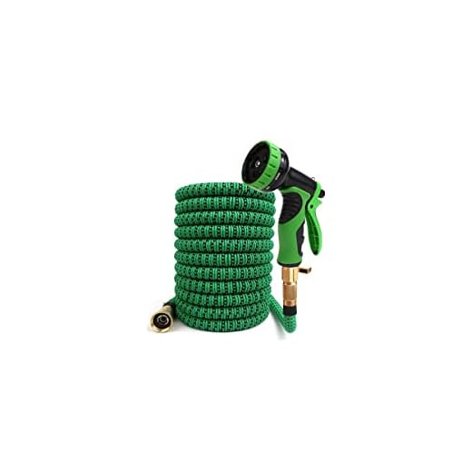 FINECHAO 50 FT Expandable Garden Hose, Upgraded Leakproof Expandable Water Hose with Durable 3-Layers Latex and 9 Function Nozzle, Extra Strength Fabric, Best Choice for Watering and Washing