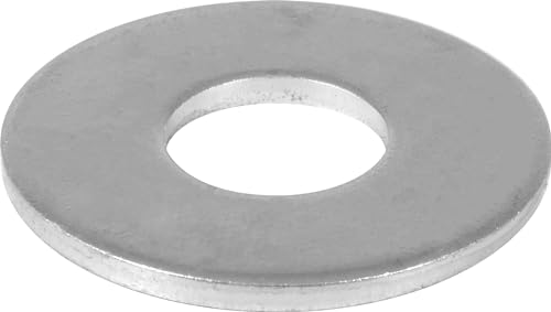 Image of The Hillman Group 41585 SAE Flat Washer, 3 /8-Inch, 50-Pack | Zinc finish , SAE style for use with 3 /8in bolts , Helps distribute load for fastening in repair and construction