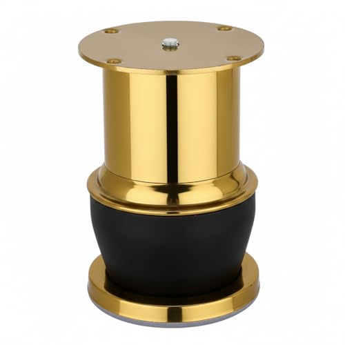 Image of JAGGER JAG410 4 inch INCH SS Steel Furniture Support Leg for Sofa, Bed, Cabinet, Wardrobe & Table | SS Strong & Durable Cabinet Support Leg | Easy Fit, Long-Lasting (6, Gold /Black)
