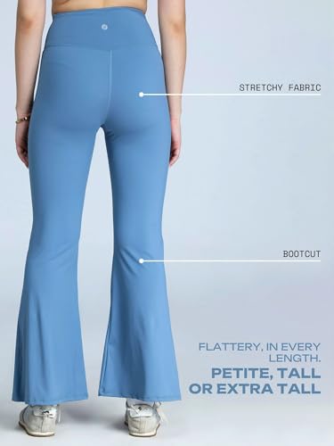 Image of CAVA Petite Hourglass Flared Leggings for Women | V Waistband, Anti Camel Toe Design, Petite Fit, Flared Bottoms, Deep Pockets, Sculpting Stretch Fabric