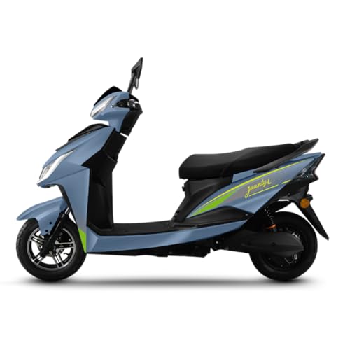 Image of AMO Double Light Electric Scooter Jaunty L Lead Acid Low Speed -25kmph Range - 65 Km Non RTO in Fantasy Blue with Portable Charger Ex-Showroom