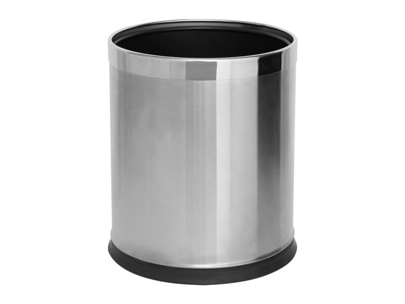 Corby Thornton Double Layer Waste Bin in Brushed Steel, 9L