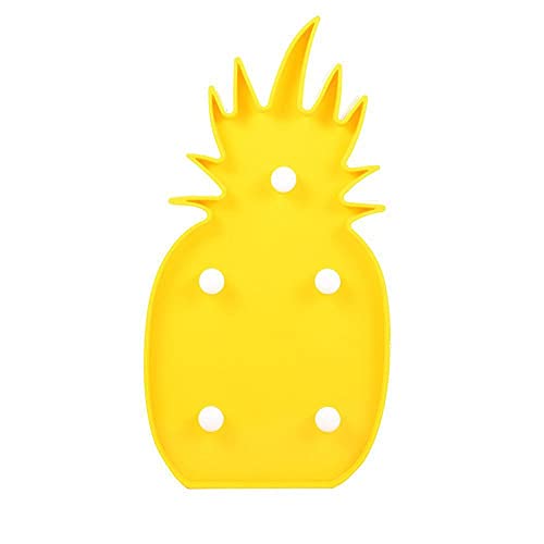 Wefond Youngine Decorative LED Pineapple Light Tropical Desk Lamp Marquee Sign Light Battery Operated Wall Decor Kids Room Night Light (Pineapple)