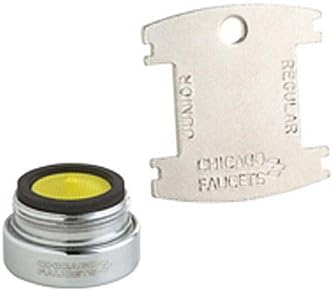 Chicago Faucets E12VPJKCP Vandal Proof Pressure Compensating Softflo Aerator, Chrome