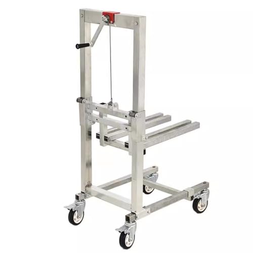 GNBOW Argano for Sollevamento Materiali, con Tavolo elevatore a forche, Carrello elevatore for Pallet con Ruote