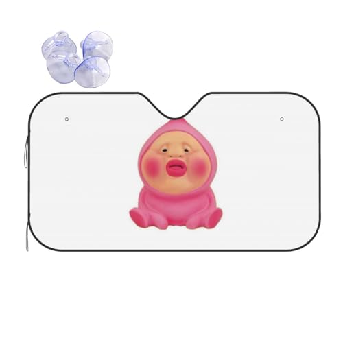 人気こびとづかん キャラクター かわいい 車用サンシェード フロントカバー 日よけ 遮熱 遮光 断熱 防熱 夏用 折りたたみ カーズ 車 サンシェード 車用 日除け フロントサンシェード 軽自動車 簡単取り付け M