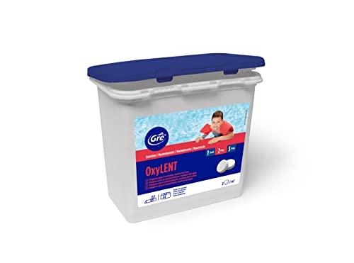 Gre 76029L, oxígeno, activo para el mantenimiento continuo del agua, compuesto en tabletas de 20 g – 1,2 kg