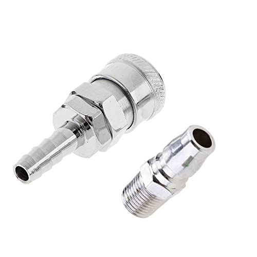 Image of Pneumatic Quick Connector SH20 + PM20 1 /4 BSP Aluminium Air Line Hose Quick Fittings Coupler
