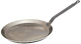 DE BUYER 'Carbon mehr' Crêpespfanne mit Stahlgriff geschweißt, Metall, weiß, Diámetro 24