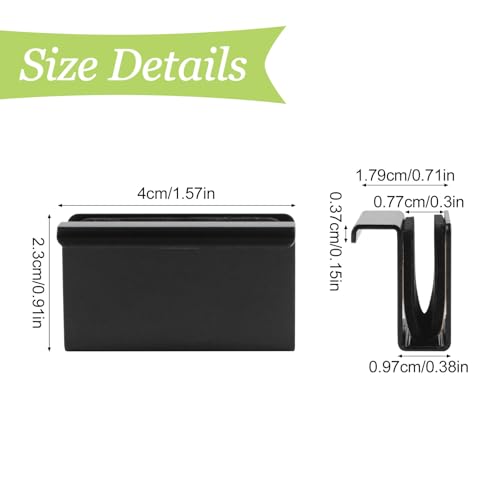 Image of 8Pcs Glass Finger Edge Pull Cabinet Finger Pull Handle Glass Door Clips Cabinet Latch Clamp Concealed Handle for Display Glasscase Door (Black)