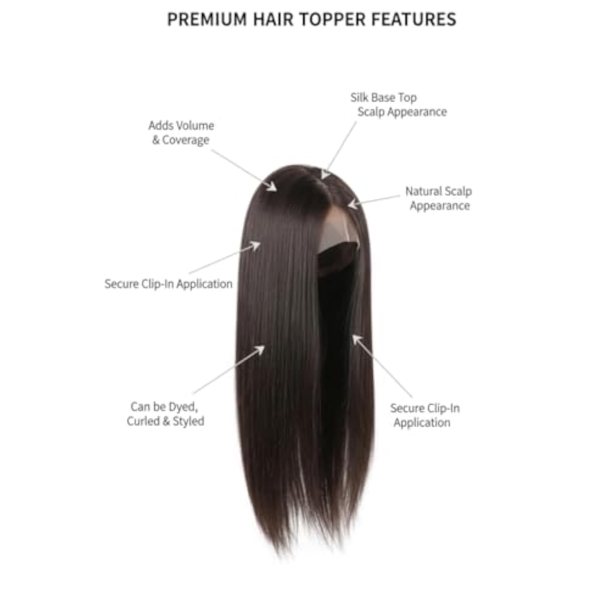 Women's Strandora Silk Base Human Hair Topper Wig