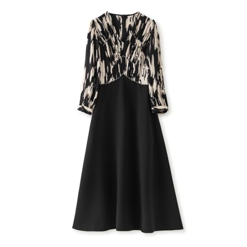 YYXZSL Vestido ceñido de Cintura Adelgazante con Cuello en V Estampado de Diamantes de uñas de Industria Pesada versátil for Uso Infantil(XL)