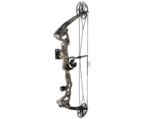 Barnett Vortex Hunter G3 Compound Bow - 45-60lb Draw Weight, 26-30in Draw Length, Veil Camo, with D Loop, Arrow Rest, Quiver, Stabilizer, Adjustable 3 Pin Fiber Optic Sight - for Teens & Adults