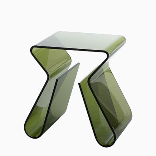 Table basse salon moderne en acrylique vert avec rangement pratique - 2
