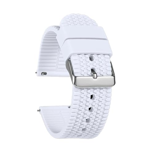 LYBELIRH 18mm 20mm 22mm VREHb`Xgbv NCbN[XEHb`oh ZCR[uXbgΉ \tgX|[c ho[XgohANZT[(White,20mm)