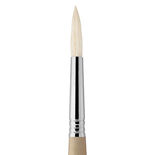 Escoda Clasico Series 5131 Long Handle Artist Oil & Acrylic Paint Brush, Chungking Hog Bristle, Size 20, Round #TOP1