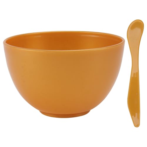 ABOOFAN Cuenco para Mascarilla Facial Dorado de PP Tamaño Mediano Recipiente Plástico Anticaída para Mezclar Mascarillas Caseras y Uso en Salones de Belleza Kit Práctico para Bricolaje
