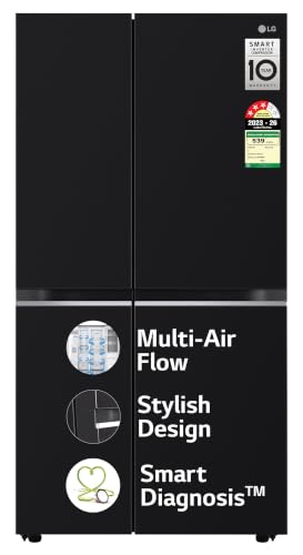 LG 655 L, 3 Star, Frost Free Smart Inverter Double Door Side by S...