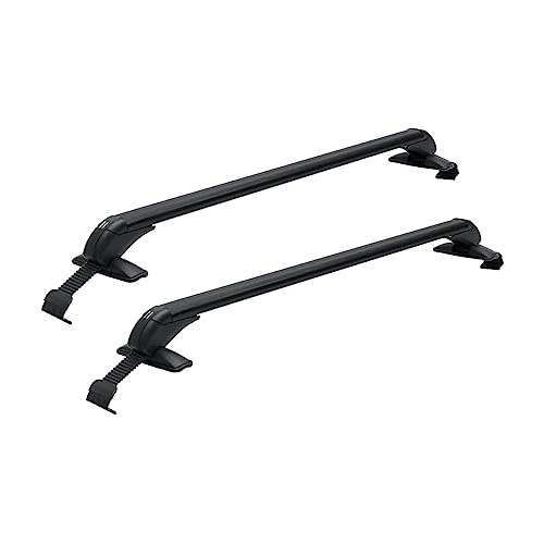 Wow 1Pair Universal Roof Rack Cross Bars Luggage Carrier Rubber Lightweight Lockable Anti-theft Base Angle Adjustable SUV Car