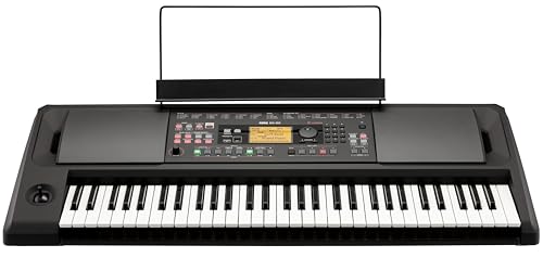 Korg - EK-50L Digital Keyboard with 61 Touch Sensitive Keys - Deluxe Model - Black