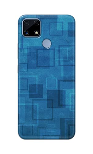Image of Printed Hard Back Cover Case for Realme Narzo 30A Back Cover (Plain Azure Blue) -1302