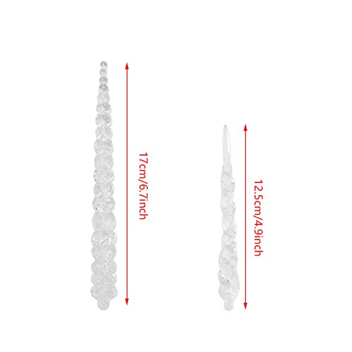 Hztyyier 24 Pezzi Acrilico Fiocco di Neve Ghiaccio...