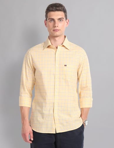 Image of AD by Arvind Tartan Check Cotton Summer Shirt
