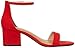 Amazon Essentials Women's Two Strap Heeled Sandal, Bright Poppy Red, 7 Wide