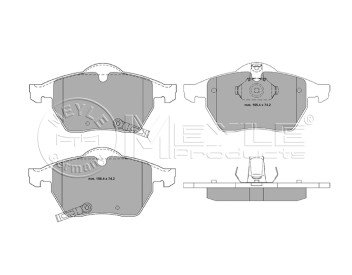 Preisvergleich Produktbild MEYLE Bremsbelagsatz, Scheibenbremse