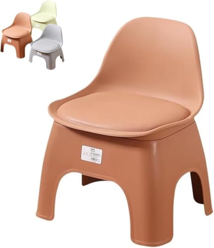 Diexgiy子供椅子 キッズチェア 子供用スツール ミニチェア 背もたれ付き ローチェア 子供椅子 子供椅子 コンパクト 踏み台 滑り止め 持ち運び 軽量 幼稚園 幼稚園 家庭用 (グレー, 32*26* 40cm) (オレンジ色)
